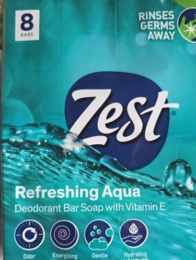 Zest 8 Deodorant Bars with Vitamin E